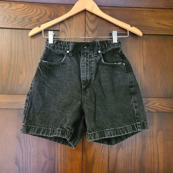 Urban Outfitters BDG Poppy Denim Drawstring Shorts Washed Black XS - Picture 2 of 12